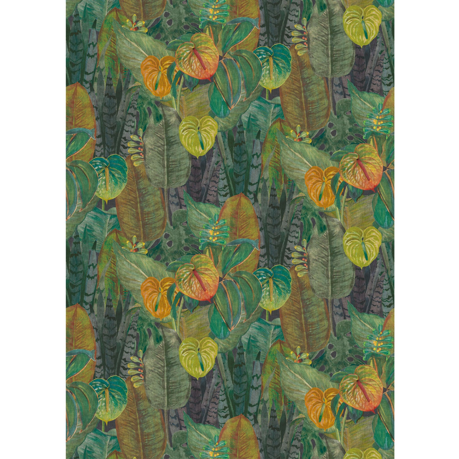 Tropical Mural, grön tapet