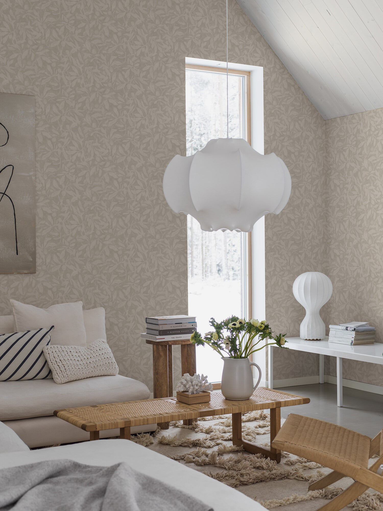 Skogsparken, beige tapet
