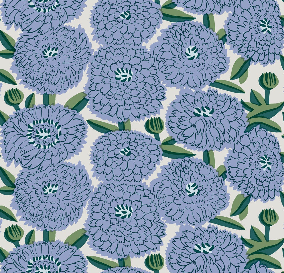 Marimekko Primavera, blå tapet