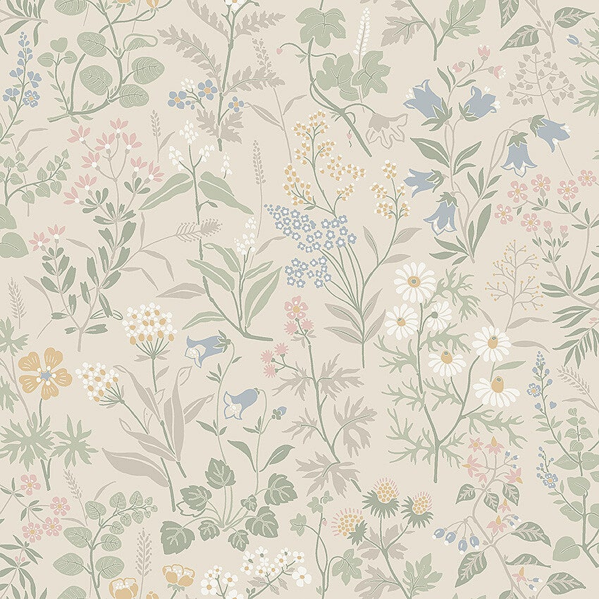 Flora, beige tapet